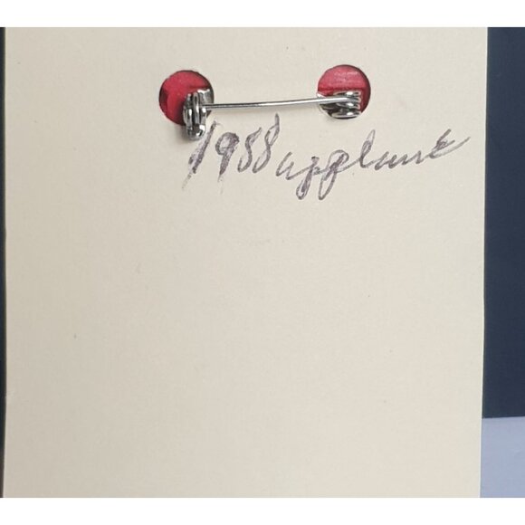 VTG Applause Heart Shaped Enamel Pin Broach 2.5"Bendable Sunglasses Valentines - Picture 3 of 3